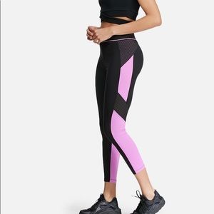 Active color block mesh leggings